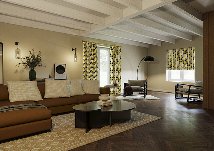 Orla Kiely Multi Stem, Yellow - Roman Blind - Image 6